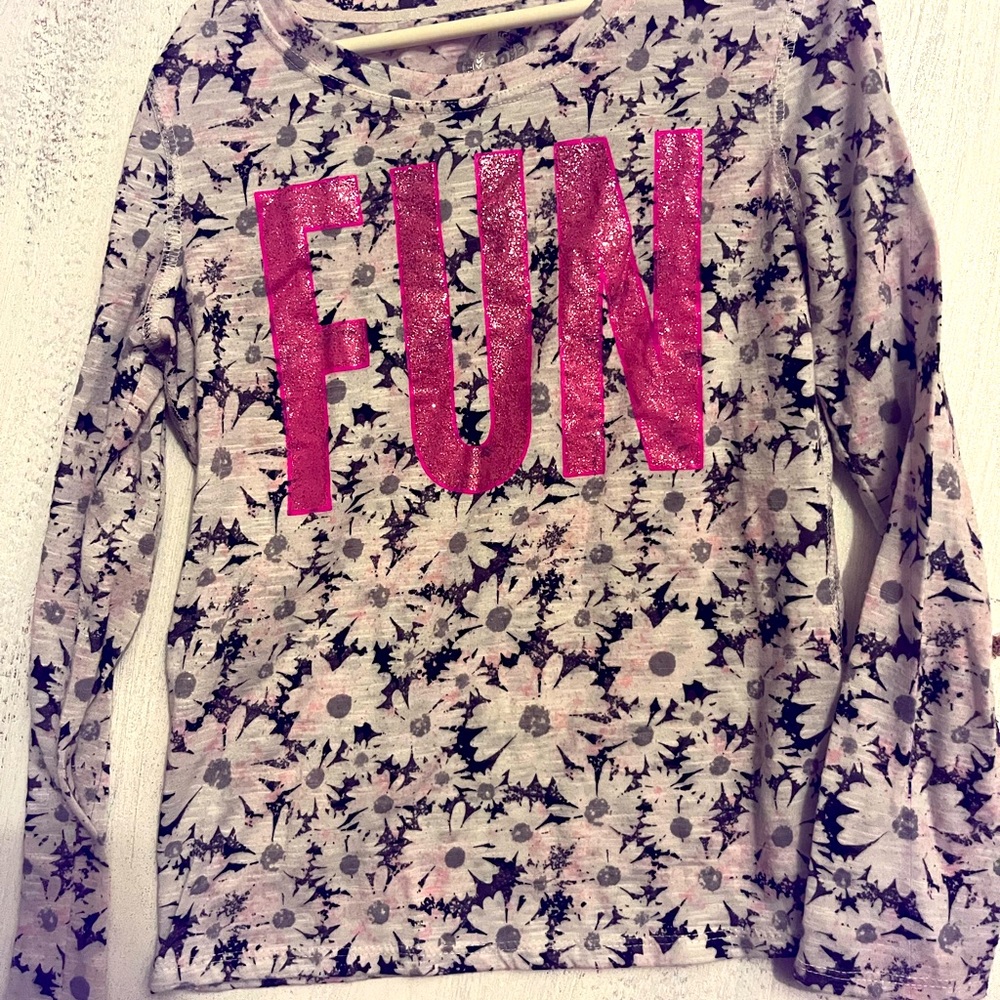 Flowered Shirt SO Girls Size 10